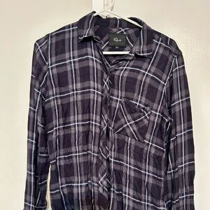 Rails baby blue plaid, soft